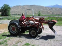 Sherry on the Ford 9N